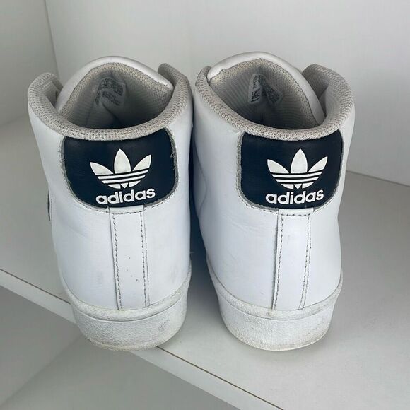 Adidas Pro Model Kids' Unisex Leather High Top Sneakers 6 - Picture 4 of 10